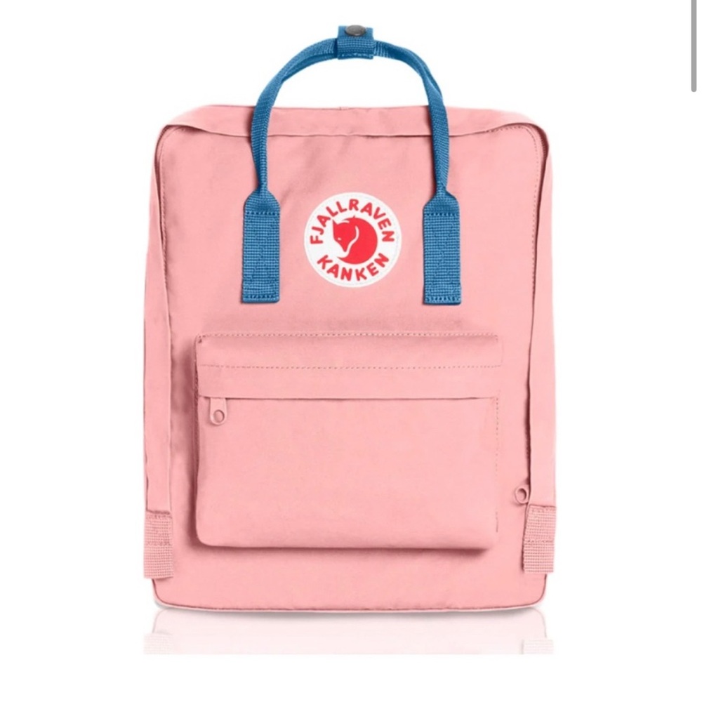 Fjallraven Peach Backpack with Blue Accents
